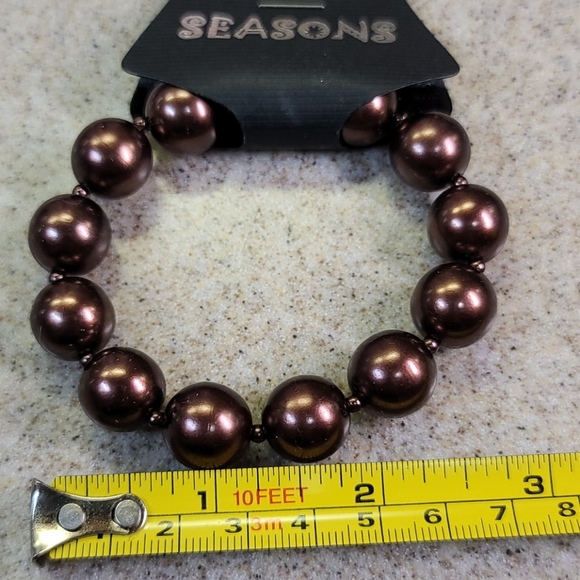 Bracelet Copper Beads. Stretch on / off - Picture 4 of 6